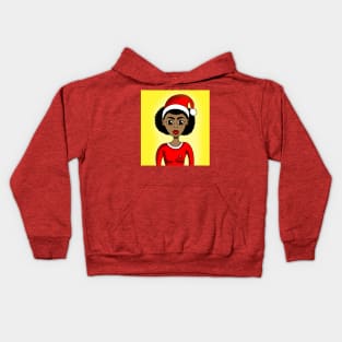 Christmas black santa Kids Hoodie